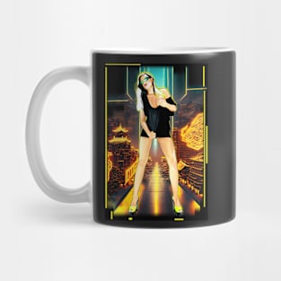 Pinup - yellow neon in asia Mug